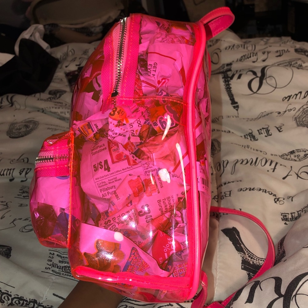 Pink clear mini back pack 💞 - Picture 3 of 6